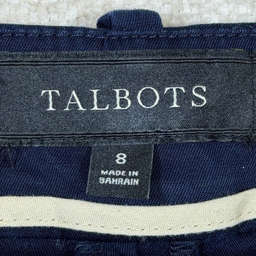 Talbots Womens 8 Blue Chino Walking Shorts Classic Casual Summer Stretch Comfort - Picture 3 of 8